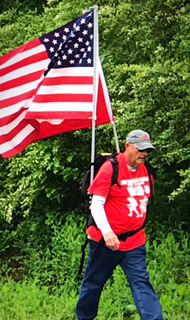 Terry on day one of his annual walk to Washington, DC